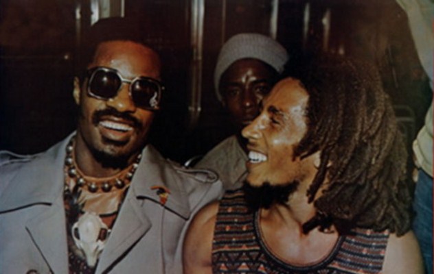 Stevie Wonder and Bob Marley