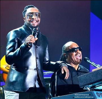 Stevie Wonder and Will I Am at Dreamforce 2010