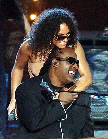 Stevie Wonder and Alicia Keys